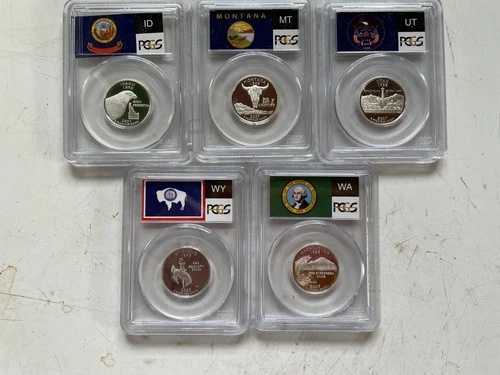 2007年 シルバー プルーフセット ステートクォーターズ PCGS PR69DCAM 国旗ラベル