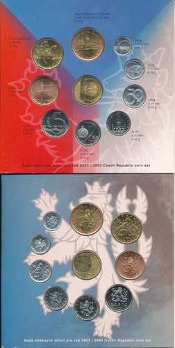チェコ共和国 - 10+20+50h + 1+2+5+10+20+50 コルン 2003 UNC - KMS セット -