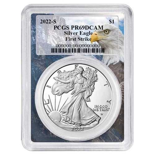 2022-S $1 1オンス プルーフ アメリカンシルバーイーグル PCGS PR69DCAM FS イーグルフレーム