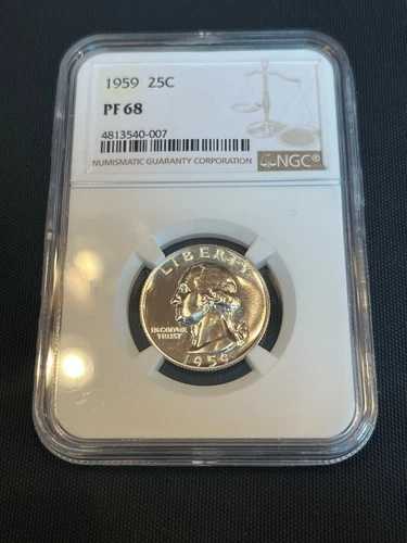 1959年 25セント ワシントン銀貨 25セント硬貨 - NGC PF 68 44,330円