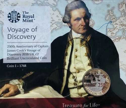 ジェームズ・クック船長の発見の航海 2 ポンド硬貨 3 枚セット (2018 - 2020)
