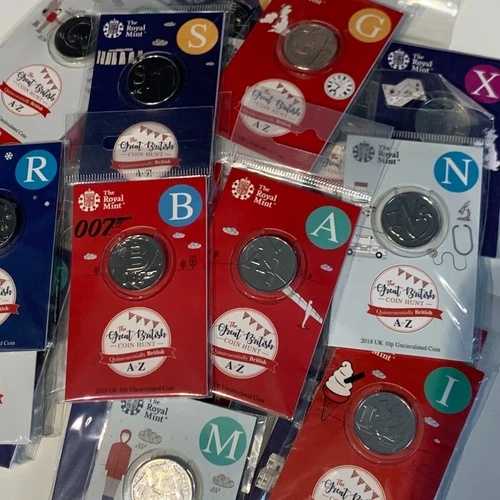 2018年 10ペンス アルファベットコイン A～Z ロイヤルミント カード入り 英国セット