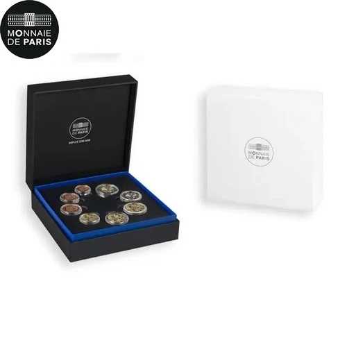 [#475242] フランス、Monnaie de Paris、プルーフ セット ユーロ、2023、BE、MS(65-70)