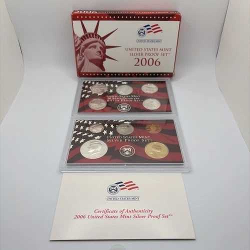 2006-S 米国造幣局 シルバープルーフセット - 銀90% - 鑑定書＆オリジナルボックス - コレクターズアイテム