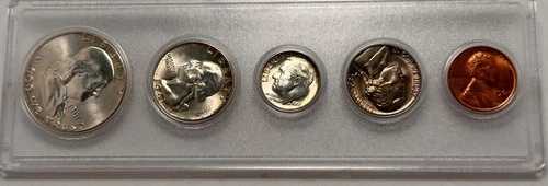 1961-P 未流通セット / 10セント硬貨とニッケルにトーニング / 銀製ハーフ、クォーター、ダイム