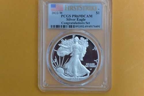 2022 Wプルーフ シルバーイーグル コングラチュレーションセット PCGS PR69 DCAM ファーストストライク