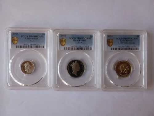 1995年 イギリス PCGS (コイン3枚セット) 1 PR69/2 PR68