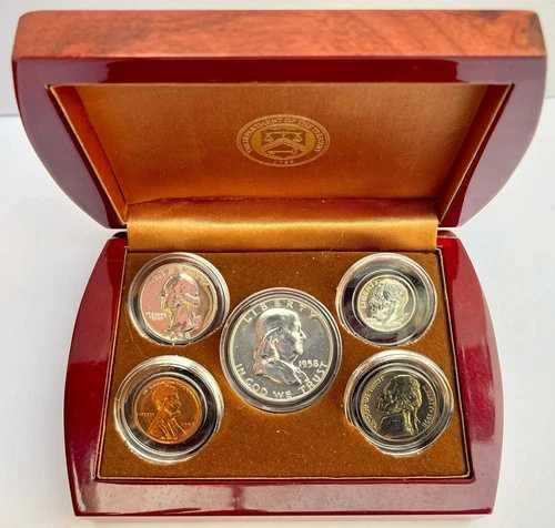 1957年米国造幣局公式展示用未流通銀誕生年コインにプルーフセット
