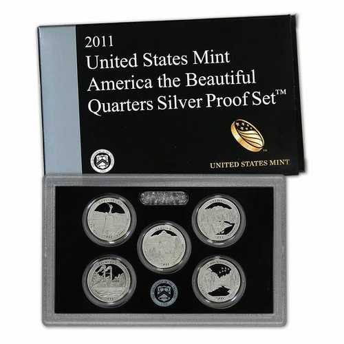 2011年 シルバープルーフセットクォーターと2011年プルーフクォーターセット 米国造幣局パッケージ CP3610