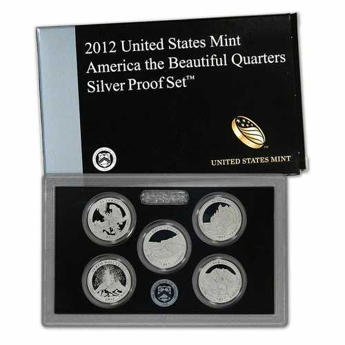 2012年 シルバープルーフクォーターと2011年 プルーフクォーターセット 米国造幣局パッケージ CP3611
