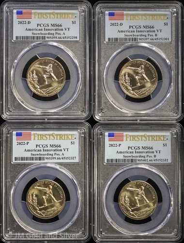 2022年 P&Dイノベーション ダラー スノーボード ポジションA&B 4枚セット PCGS MS 66 BU 45,540円