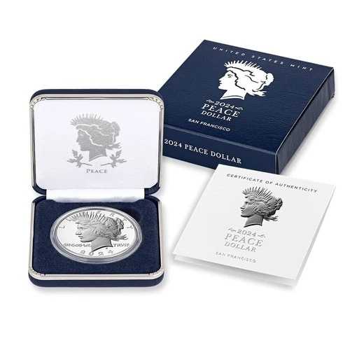 2024-S プルーフ ピース シルバー ダラー コイン (箱、CoA)|WORLD RESOURCE【QUEEN店】