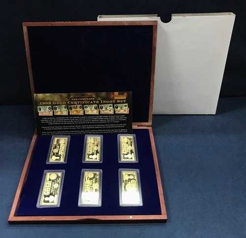アメリカ造幣局「1882年金貨証明書コンプリートセット」鑑定書付き