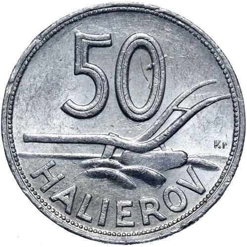 スロバキア コイン 50 ヘラー ハリエロフ 1944 レアコンディション!