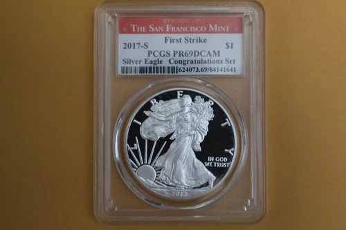 2017-S プルーフ アメリカン シルバー イーグル コングラチュレーション セット PCGS PR69