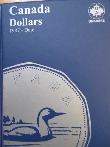カナダドル・ルーニー硬貨セット（1987～2025年）1ドル硬貨。UNI-SAFE 1枚/年