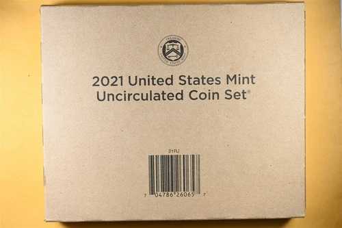2021 P&D 未流通米国造幣局セット 未開封の造幣局ボックスに14枚のコインが入っています