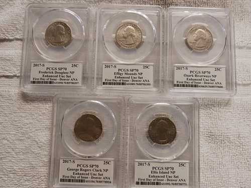 5PCGS /SP70 エンハンスドフィニッシュ - 225周年記念セット - 2017 S 25C