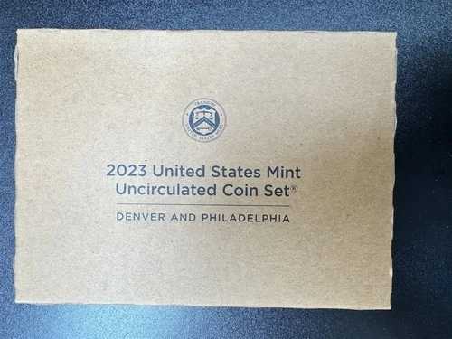 2023 P&D 未流通米国造幣局セット 未開封の造幣局ボックスに20枚のコインが入っています