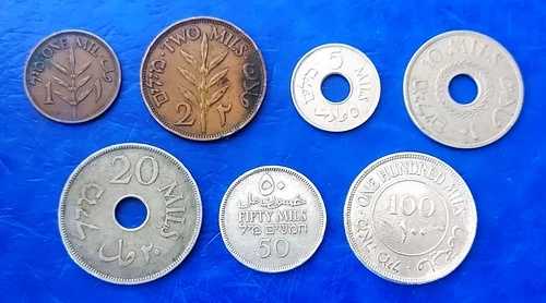 イスラエル・パレスチナ・イギリス委任統治領コイン 7枚セット 1927-1946年 46,200円