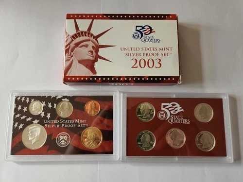 2003年 .9 シルバー 'S' ミント プルーフセット 米国政府発行オリジナルパッケージ COA 箱入り