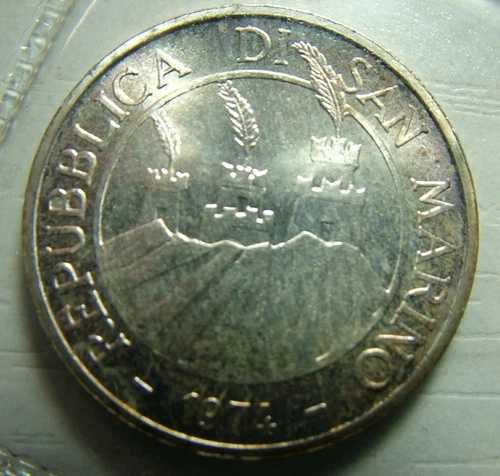 1974年サンマリノ イタリア シルバー付き UNC 公式コンプリートセット