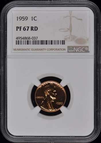 1959年 プルーフセット 1セント 5セント 10セント 25セント 50セント NGC PF67｜WORLD RESOURCE【QUEEN店】