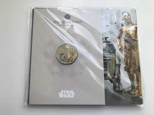 2023年 スター・ウォーズ R2-D2 C-3PO カラー 50ペンス コイン 50枚パック|WORLD RESOURCE【QUEEN店】