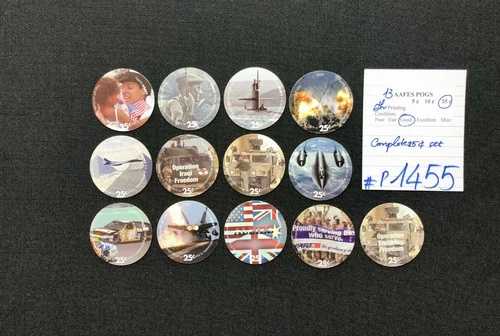 AAFES POGS、第 6 刷、13 POGS、25c 完全セット、#P1455、良好|WORLD RESOURCE【QUEEN店】