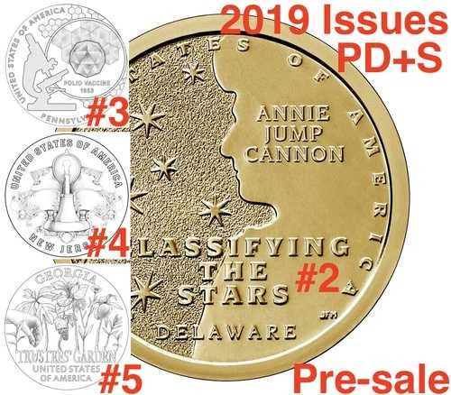 2019 アメリカンイノベーション PDS プルーフ ドル コンプリートセット DE PA NJ GA12 コイン P D S｜WORLD RESOURCE【QUEEN店】