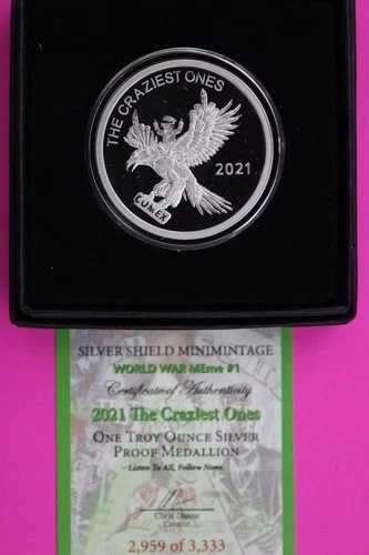 希少 2021年 Comex The Craziest Ones 1オンス 999 シルバーシールドアート ラウンドボックス COA 6070｜WORLD RESOURCE【QUEEN店】