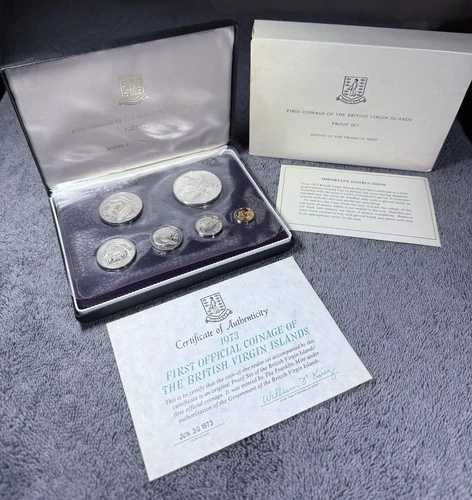 イギリス領ヴァージン諸島初の貨幣 1973年プルーフセット ? 1ドル銀貨