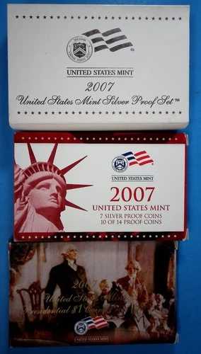 2007-S アメリカ造幣局 シルバープルーフセット 14枚入り OGP