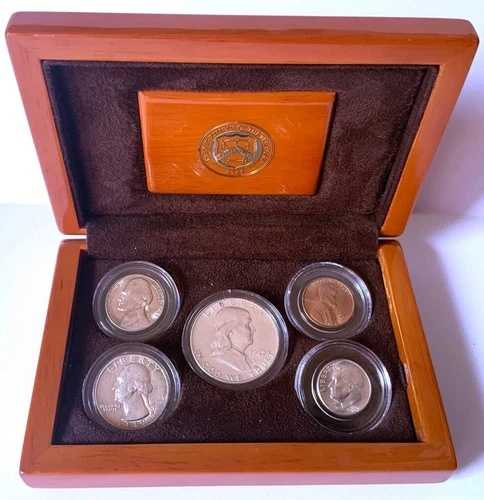 1954年 未流通 公式米国造幣局ディスプレイ銀誕生年コインにセット