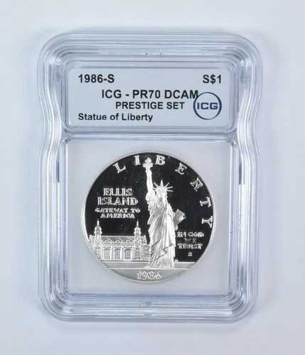 1986-S 自由の女神記念銀貨プレステージセット PR70 DCAM ICG