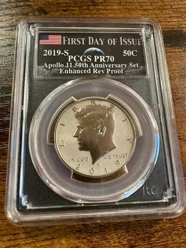 2019 S アポロ11号 FDI PCGS PR70 エンハンスド レヴ プルーフ 50周年記念セット 0.50セント