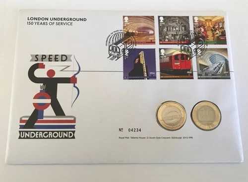 2013年 ロンドン地下鉄 2ポンド2枚セット 初日カバー FDC BU|WORLD RESOURCE【QUEEN店】