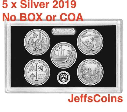 2019 S 99.9% シルバー クォーター ミント プルーフ セット ローウェル - フランク リバー 箱/COA なし 19aq
