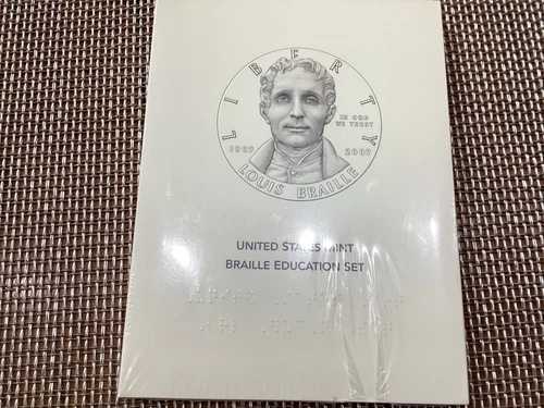 2009-P アメリカ造幣局 シルバードル点字教育セット 宝石 BU E1468