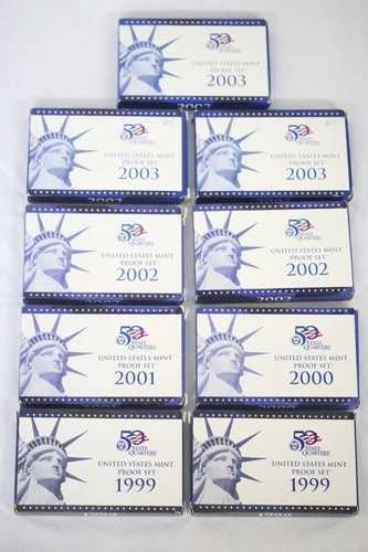 1999-2003年米国造幣局プルーフセット9個セット 45,045円