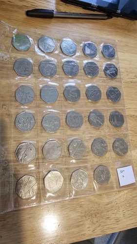 ロンドン2012オリンピック 50ペンス SET 7 フルセット