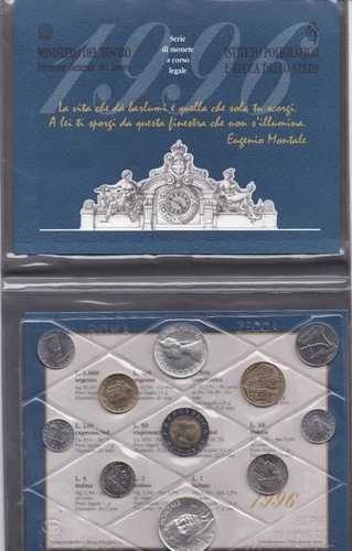 流通コインセット イタリア リラ 1996 コインセット 2枚入り 銀貨付き 40,755円
