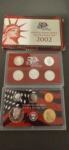 2002年 シルバー プルーフ セット コイン アメリカ造幣局 オリジナル政府パッケージ OGP COA