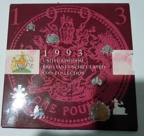 イギリス BU セット 1993 イングランド グレートブリテン 50ペンス 1992\\1993 非常に希少 -