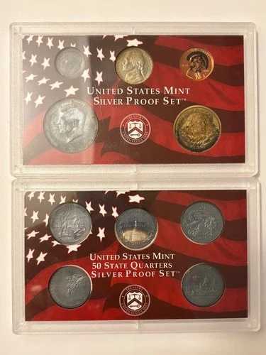2000年 米国造幣局 シルバープルーフセット 合計1.3375オンス ジャンクシルバーカル