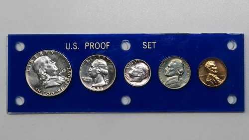 1955年米国製プルーフセット（キャピトルプラスチックホルダー入り、29432）