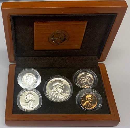 1958年米国造幣局公式展示用未流通銀誕生年コインにセットされたプルーフ