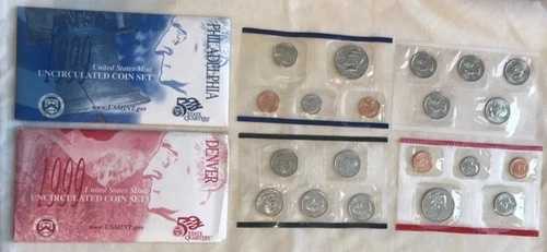 1999-2008年米国造幣局未流通セット（すべてのオリジナル造幣局書類付き）