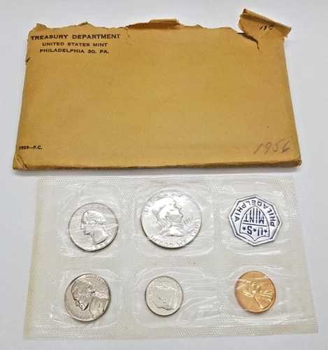 1956年 未流通 米国造幣局 プルーフセット タイプ2