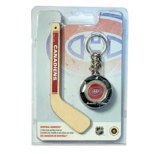 2009 カナダ NHL モントリオール カナディアンズ 1ドル ミニスティック＆パックセット